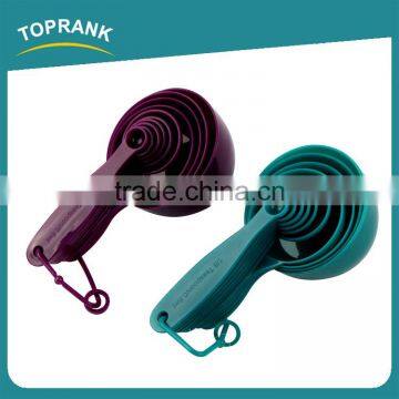 Toprank High Quality Kitchen Usage Plastic Measuring Scoops 10pcs Plastic Measuring Cup And Spoon Set With Grips photo-2