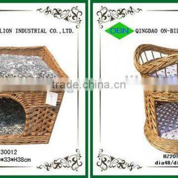 Vintage Durable Pet Bed Decorative Wicker Dog House photo-2