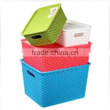 Plastic Rattan Baskets, Plastic Rattan Baskets With Cover