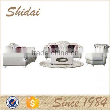 New Chinese Leather Sofa Furniture, Wooden Sofa Set Designs photo-4
