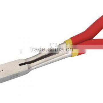 American type double color PVC dipped handle 25 degree bent nose long reach pliers