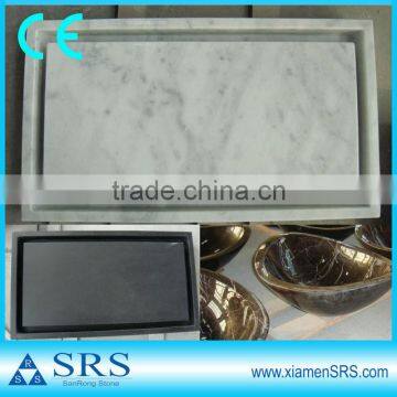 Rectangular stone vessel sink