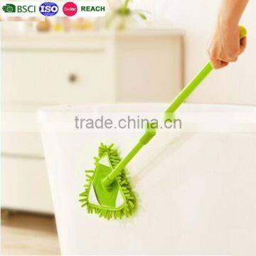 telescopic handle green triangle chenille mop, microfiber mop, microfiber duster mop