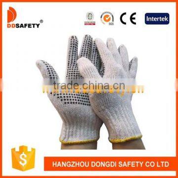 DDSAFETY 2017 Cotton Seamless Knitting Coated With CE PVC Industrial Glove