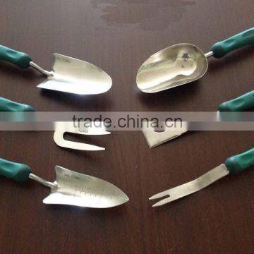 stainless steel head, plastic handle with TPR, Garden Hand Tools, fork/trowel/weeder/cultivator