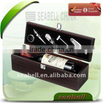 5 Pcs 1 Bottle Wooden Box Wine Set