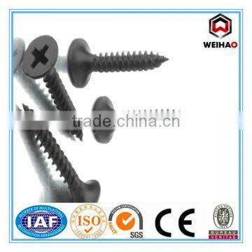 3.5 x 19mm hardened chip black drywall screw for industry