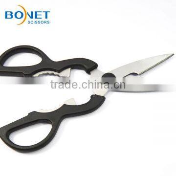 S53014 8" Useful Black Handle Ideal Kitchen Scissors photo-3