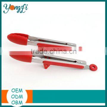 Heat Resistance Non-Stick Tong With Built-in Stand For Silicone Gripper Set of 9 and 12 Inch Stainless Steel Food Tongs photo-2