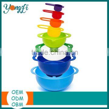 Colorful Stackable Bowls For Baking 8-Piece Measuring Mixing Bowl Set photo-2