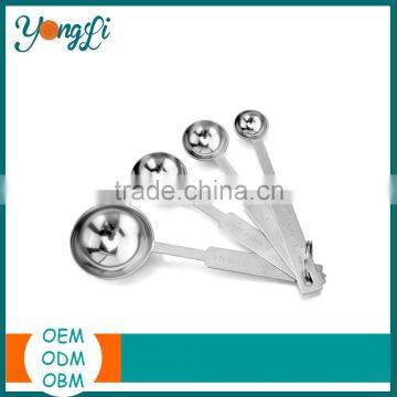 Metal Cooking Measur Tools 4pieces Set Stainless Steel Kitchen Cups Measuring Tools photo-3