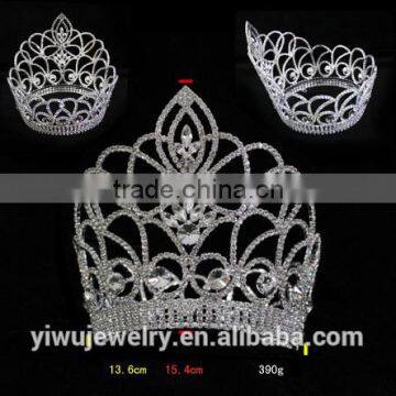 2015 New Design Big Full Round Pageant Pageant Kings Crown H172-150 photo-2