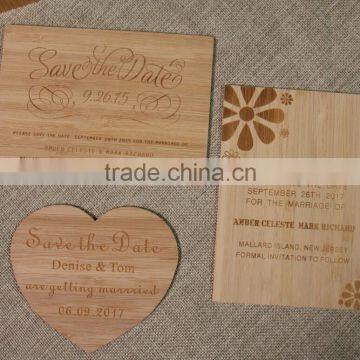 Wooden Laser Engraved Save the Date Card photo-4