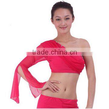 Women one shoulder crop top for dance JYS63