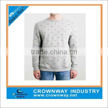 wholesale 100 cotton crewneck sweatshirt for mens