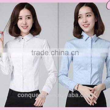 New Design Made to Measure Cotton Slim Fit Shirt for Lady photo-2