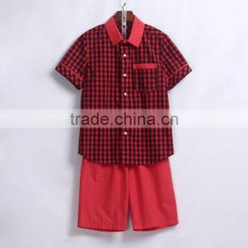 Wholesale Tailored Summer School Plaid Shirt Made Children Shirt photo-2