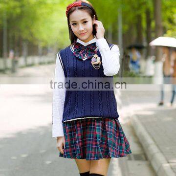 Custom Stylish Japanese Girl High School Uniform Vest photo-2