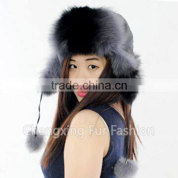 CX-C-38T Wholesale China Fashion Cheap Beanie/ Unisex Fox Fur Knitted Hat photo-3