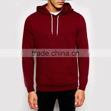 Custom Mens Red Plain Pullover Hoodies photo-4