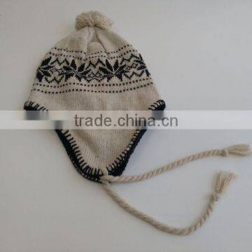 Colorful PomPom Knitted Beanie With Earmuffs photo-4