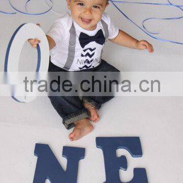 Baby Boy 1st Birthday Outfit Navy And Gray Chevron Navy Bow Tie Gray Suspenders Party Hat Leg Warmers photo-2