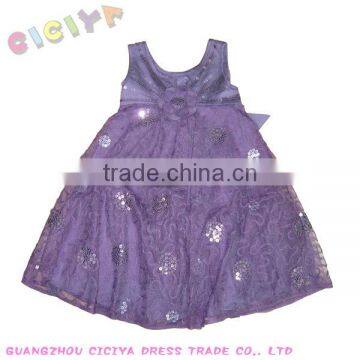 2013 fashion sleeveless girls frock