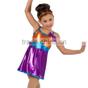 2016 New !!- kids colorful foil fabric tap and jazz stage wear