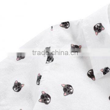 Summer High Qanlity Solid Color Short Sleeve Kids Boys Shirt photo-5