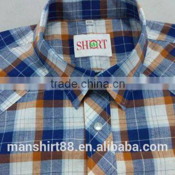 Linen Cotton Double Pockets Short Sleeve Men's Casual Shirts photo-4