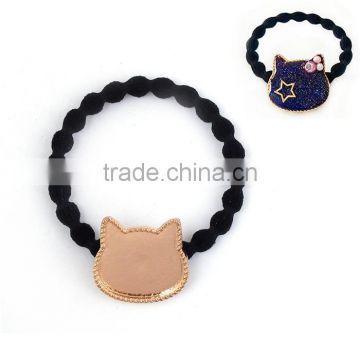 Zinc Based Alloy DIY Resin Mold For Jewelry Making Hair Ties Cat Animal Gold Plated & Black