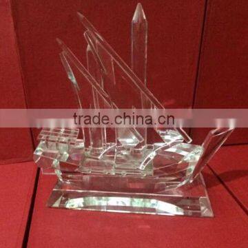 Islamic Ramadan Gift Crystal Arab Dhow With Logo and Text Engraved Free JC-D03 photo-2