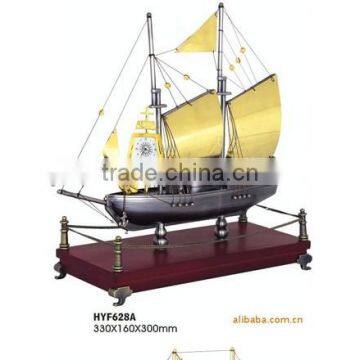 high quality metal boat clocks for company souvenir gift