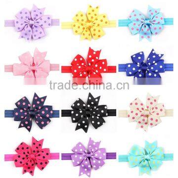 Baby Girl Dot Bows Headband Toddlers Hair Band Accessories