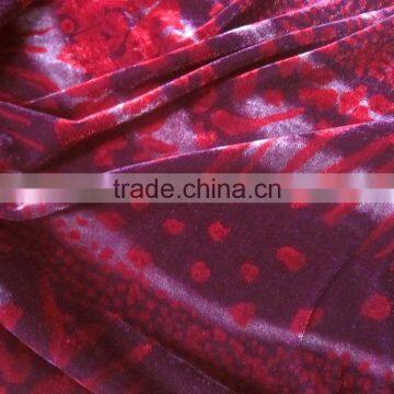 Embossing Printed Spandex Velvet Fabric