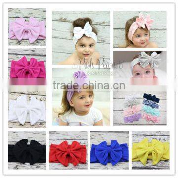 Cotton Bow Headwrap Stretch Bow Headbands baby headband Photo Prop Kids Hair Accessories