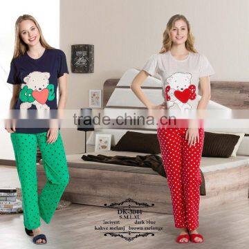elegant design %100 cotton sleepwear for women