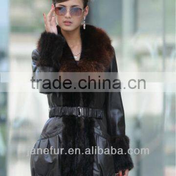 Fashion pig down garments with fox fur collar new arrival