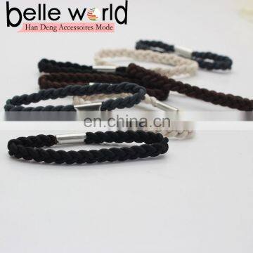 Simple Design Weave Rubber Band Hair Band For Ladies