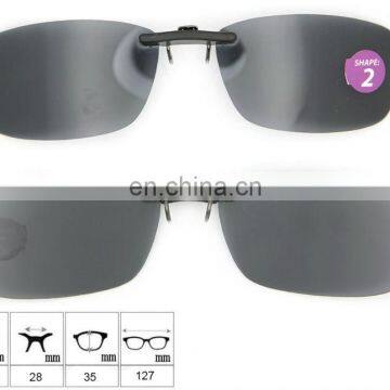 2014 new design polarized lens clip on sunglasses with case