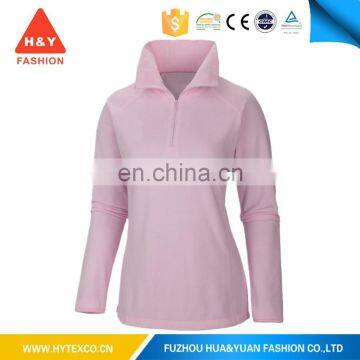 Cheap 1/4-Zip Windstopper Wholesale Pink Color Polar Fleece Jacket Lady---7 years alibaba experience