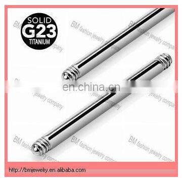 Grade 23 Solid Titanium Bar Thread Post Body Piercing Jewelry