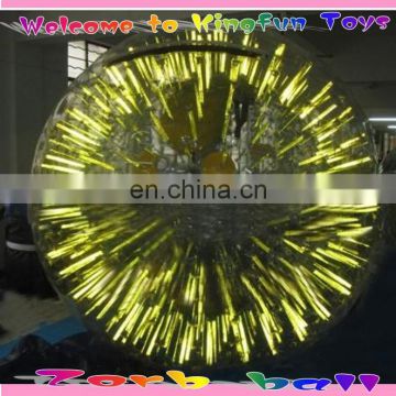 Event/party shinny inflatable zorb ball in yellow