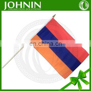 OEM cheap price high quality polyester mini stick waving hand flag