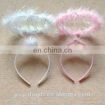 feather angel halo headband for party decoration