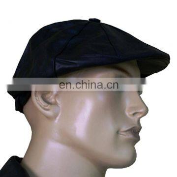 HMB-906A LEATHER NEWSBOY HATS BLACK GOLF CAPS ON SALE HEAD GEARS