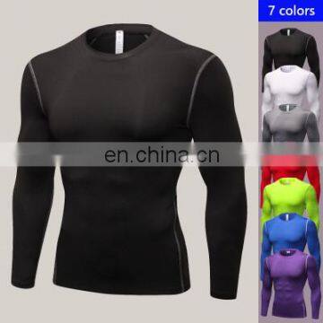 Gym Men Training Workout Fitness Clothing Long Sleeve Sport Shirt