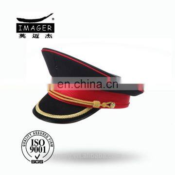 Customized Air Force Senior Warrant Officer Peaked Cap with Gold Embroidery