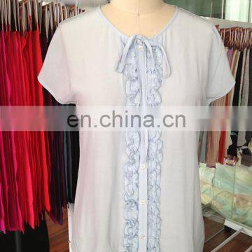 rayon viscose mix woven fabric in solid