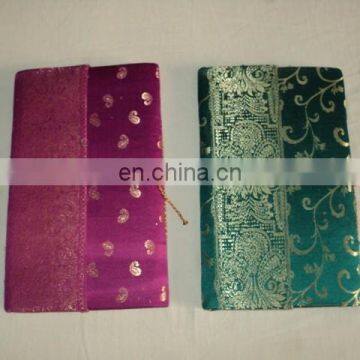 SAREE COVERED PAPER NOTEBOOKS SET OF 3 PCS SET photo-4